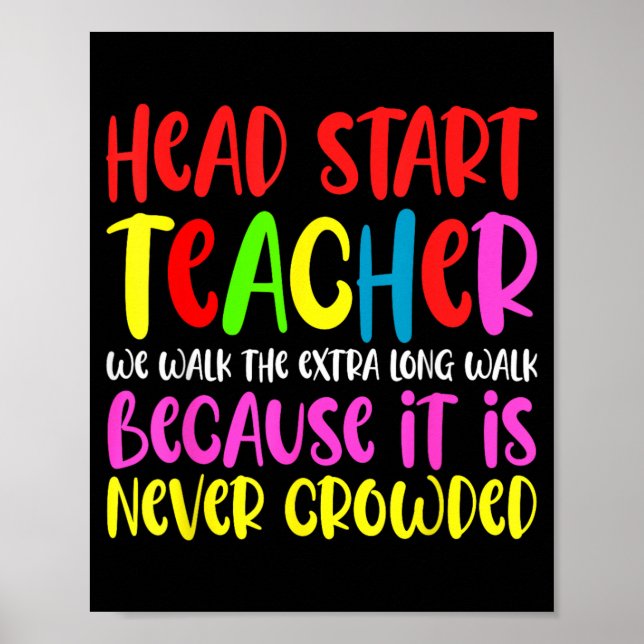 Affiche Enseignement - Enseignant de maternelle Head Start (Devant)