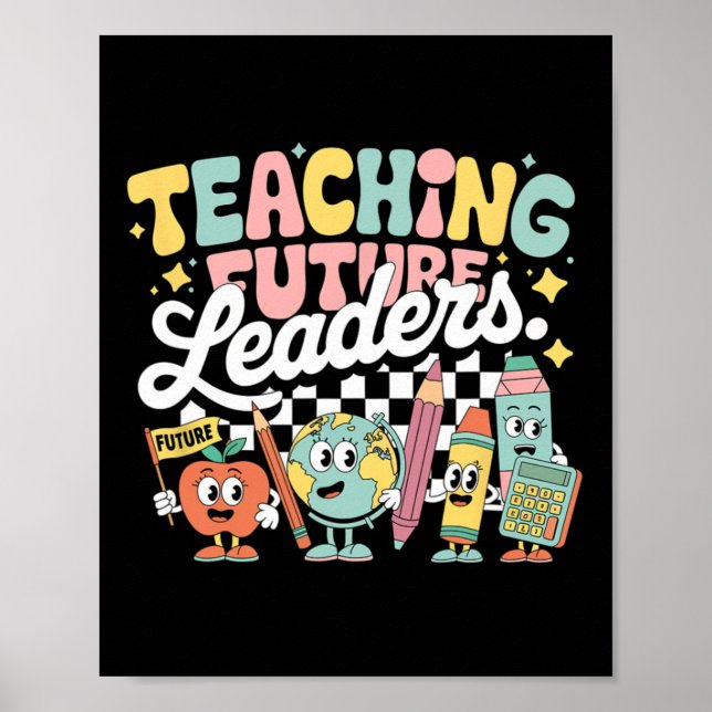 Affiche Enseignement Rétro Dirigeants Futurs Prof Cool Dos (Devant)