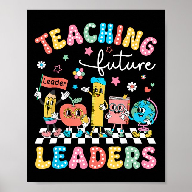 Affiche Enseignement Rétro Dirigeants Futurs Professeur Gr (Devant)