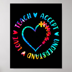 Affiche Enseigner Accepter Comprendre Aimer Autisme Profes