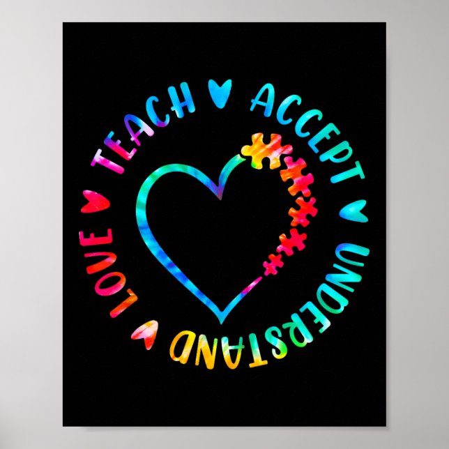 Affiche Enseigner Accepter Comprendre Aimer Autisme Profes (Devant)