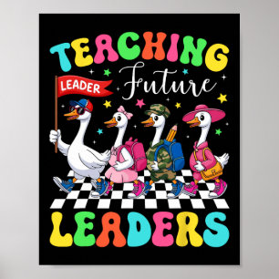 Affiche Enseigner aux futurs leaders Prof fou de canard Do