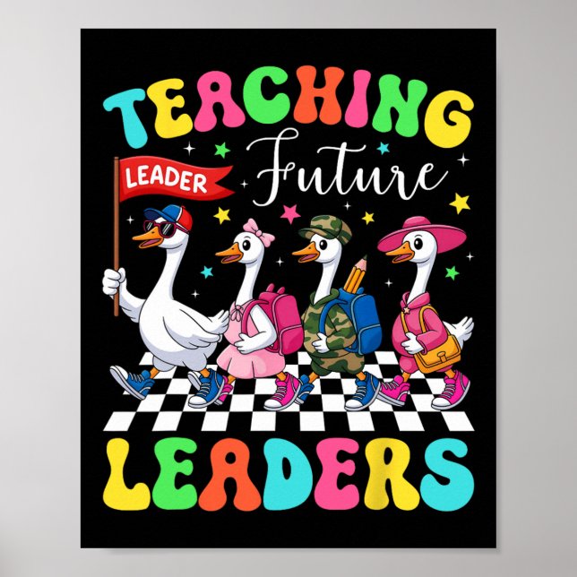 Affiche Enseigner aux futurs leaders Prof fou de canard Do (Devant)