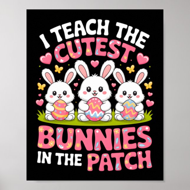 Affiche Enseigner aux lapins les plus mignons dans le patc (Devant)