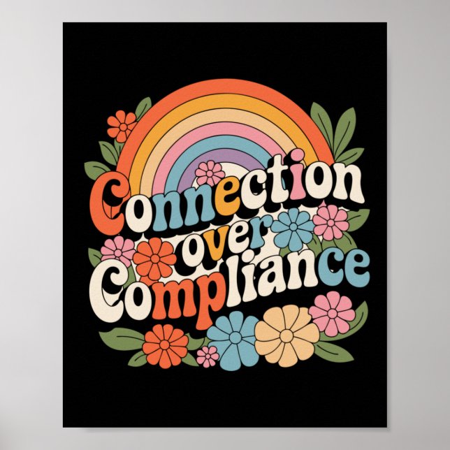 Affiche Enseigner avec le coeur - Connexion sur la conform (Devant)