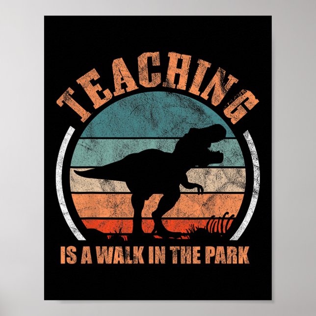 Affiche Enseigner Est Une Promenade Dans Le Parc Drôle Ens (Devant)