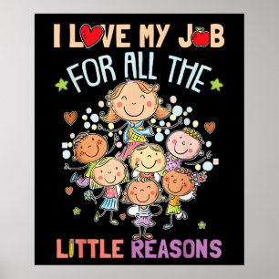 Affiche Enseigner J'aime Mon Travail Pour Toutes Les Petit