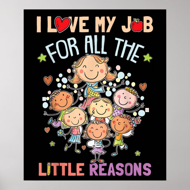 Affiche Enseigner J'aime Mon Travail Pour Toutes Les Petit (Devant)