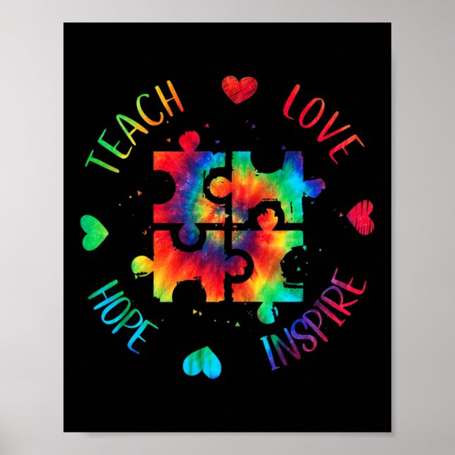 Affiche Enseigner l'amour de l'espoir Inspirer Sensibilisa (Devant)