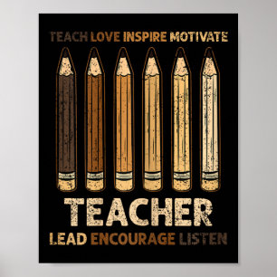 Affiche Enseigner l'amour Inspirer enseignant Histoire noi