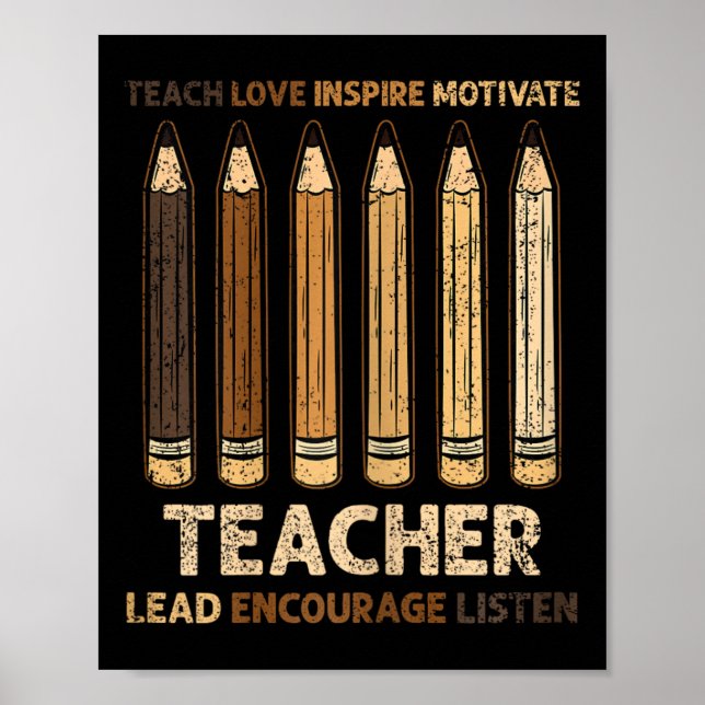 Affiche Enseigner l'amour Inspirer enseignant Histoire noi (Devant)
