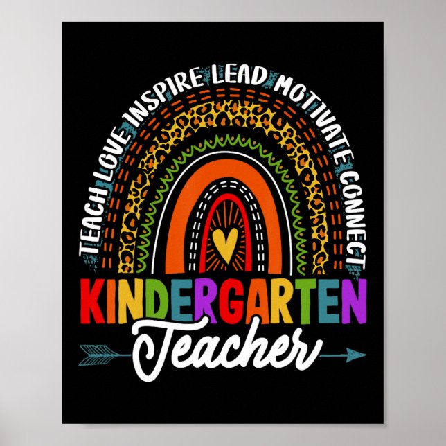 Affiche Enseigner L'Amour Inspirer Kindergarten Enseignant (Devant)