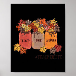 Affiche Enseigner l'amour Inspirer la vie de l'enseignant