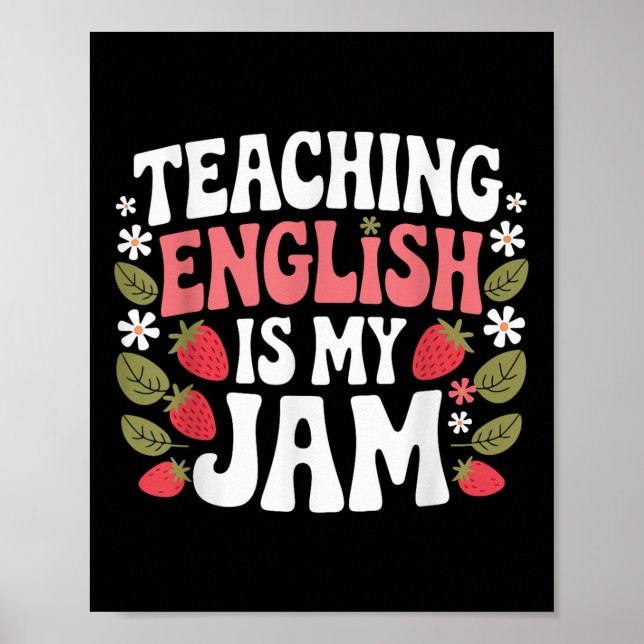 Affiche Enseigner L'Anglais Est Mon Professeur De Jam De R (Devant)