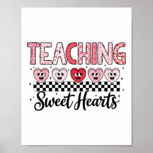 Affiche Enseigner les amoureux mignon amour Coeur Enseigna
