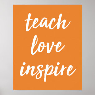Affiche Enseigner l'inspiration d'amour Phrase inspirant