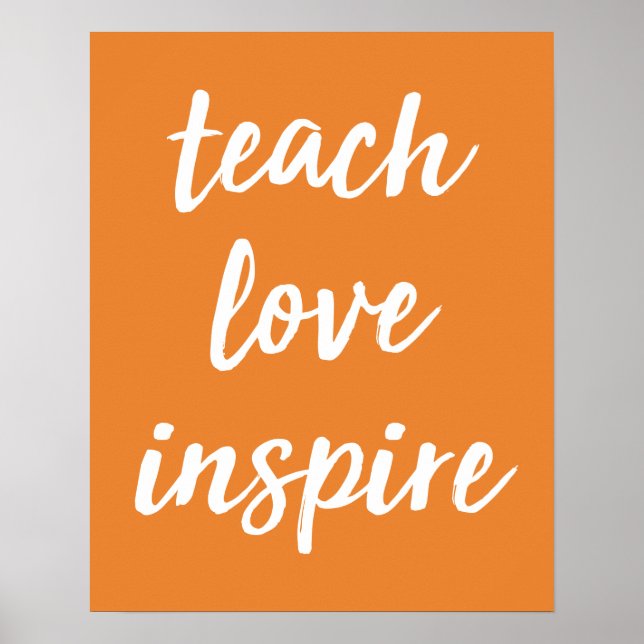 Affiche Enseigner l'inspiration d'amour | Phrase inspirant (Devant)