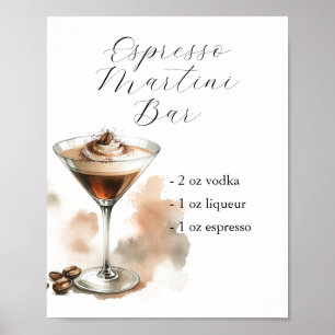 Affiche Enseignes de boissons signatures Martini Espress