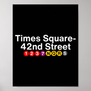 Affiche Enseignes de la station de métro de Times Square N