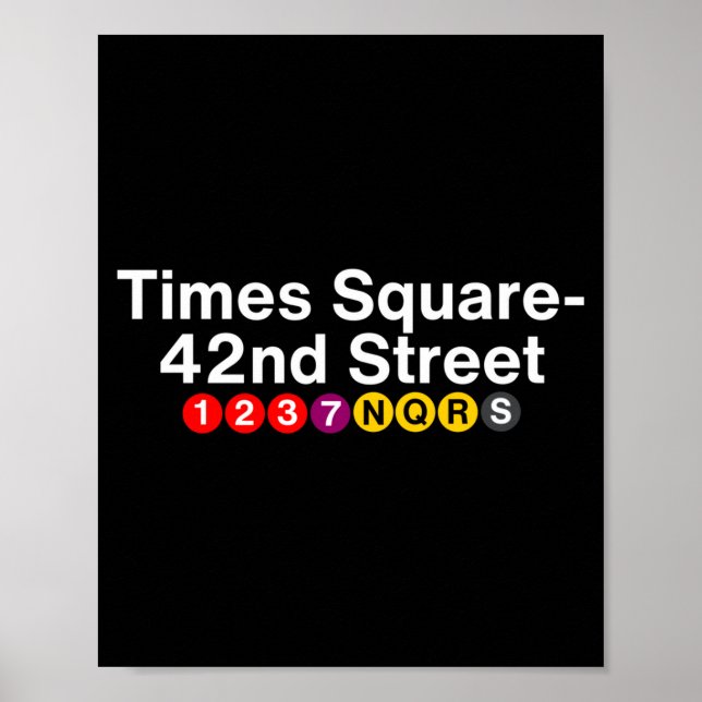 Affiche Enseignes de la station de métro de Times Square N (Devant)