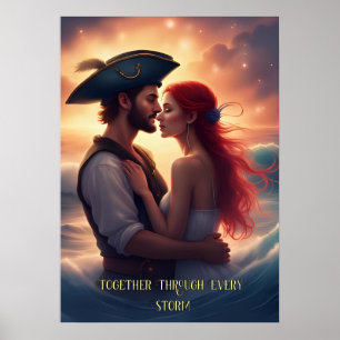 Affiche Ensemble à travers chaque tempête Romantique Pirat