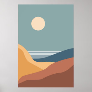 Affiche Ensemble contemporain abstrait