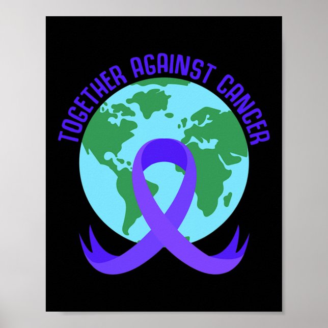 Affiche Ensemble contre le cancer Message pour la Journée  (Devant)