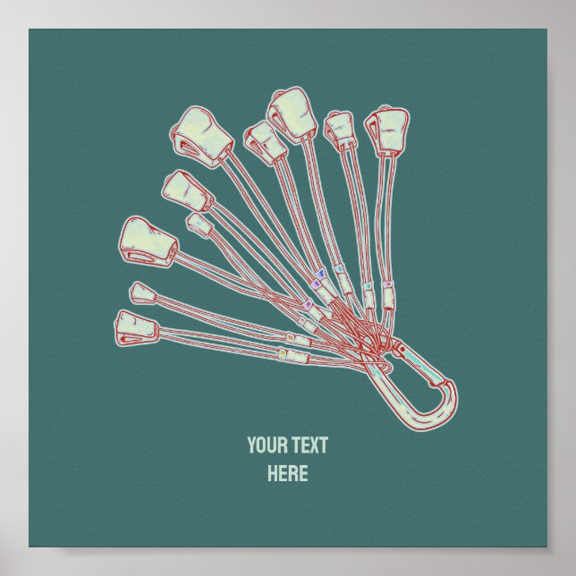 Affiche Ensemble de fils d'escalade rocheux (Devant)