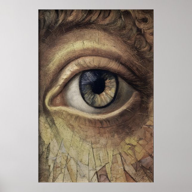 Affiche Ensemble de gravures d'yeux vintage, galerie mural (Devant)