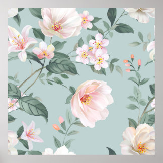 Affiche ensemble de haute qualité de divers flux aquarelle