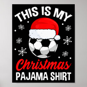 Affiche Ensemble de pyjama de Noël drôle de balle de footb