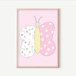 Affiche Ensemble d'impression d'art de patchwork : Papillo