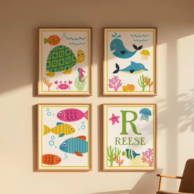 Affiche Ensemble d'impression d'art personnalisé de créatu (Créateur téléchargé)