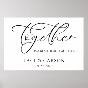 Affiche ensemble est un bel endroit pour être mariage