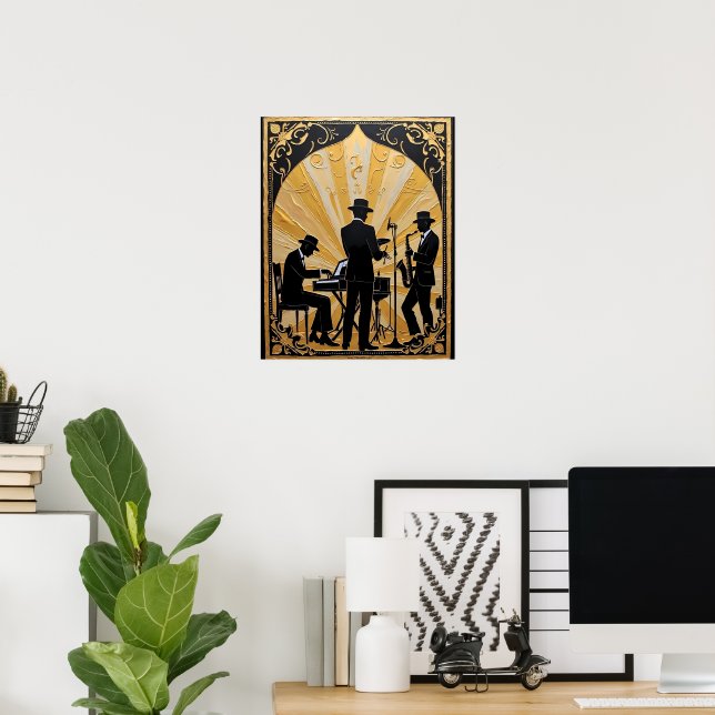 Affiche Ensemble Jazz Doré (Bureau à domicile)