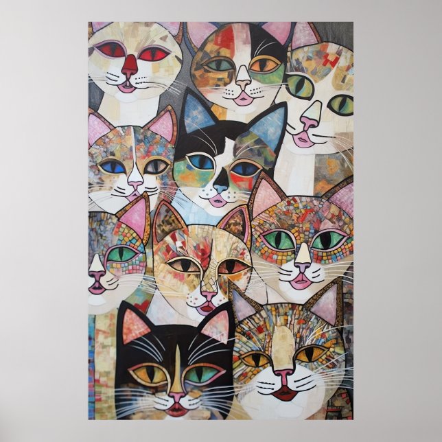 Affiche Ensemble Kaleidoscopique Feline (Devant)