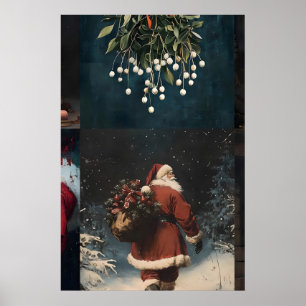 Affiche Ensemble Méga Noël 100 Impressions, Hiver Vintage