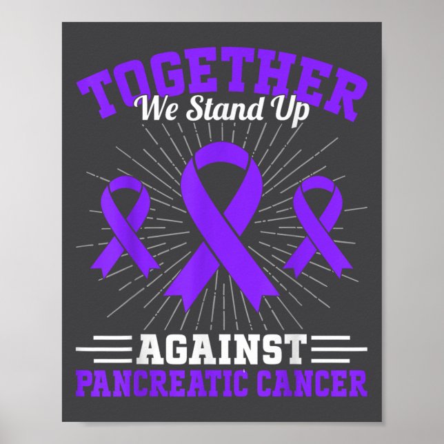 Affiche Ensemble, nous nous levons contre le cancer du pan (Devant)