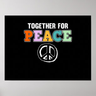 Affiche Ensemble pour la paix Soutien de la Terre Journée 