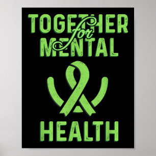 Affiche Ensemble pour la santé mentale Maladie du cerveau