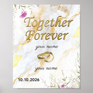 Affiche Ensemble pour toujours | Mariage et anniversaire p