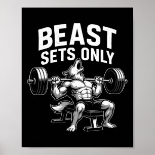 Affiche Ensembles de bêtes Seulement Loup Gym Workout Fitn
