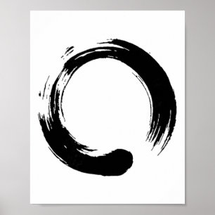 Affiche Enso, Zen, Cercle, Symbole, Bouddhisme, Bouddha, M