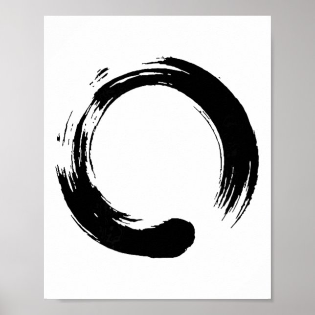 Affiche Enso, Zen, Cercle, Symbole, Bouddhisme, Bouddha, M (Devant)
