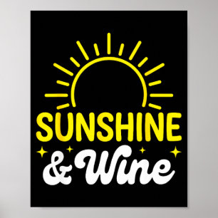 Affiche Ensoleillement et été de vin en plein air