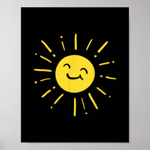 Affiche Ensoleillement Soleil Sourire Mignon Été Amour Vac
