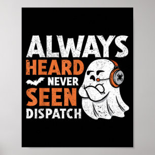 Affiche Entendu Vu Envoi Fantôme Mignon Halloween