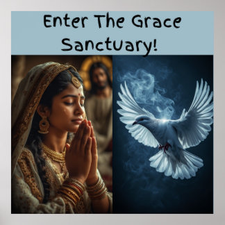 Affiche Enter The Grace sanctuary design 2 color theme 1