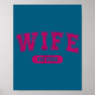Affiche Enterrement de vie de garçon mariage femme et mari