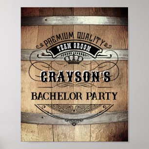 Affiche Enterrement de vie de garçon Tonneau de Whisky Rus